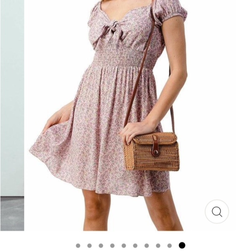 Women’s Dusty Rose Animal Print Short Sleeve Summer Dress